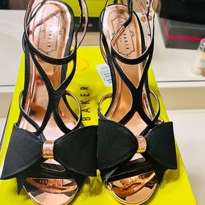 Sexy black bow Ted Baker sandals
